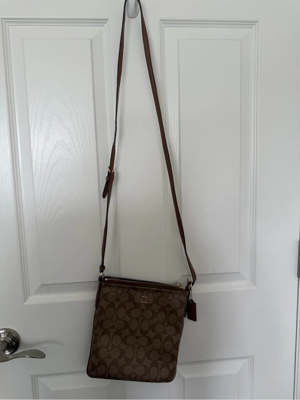Coach Tan Signature Canvas Crossbody